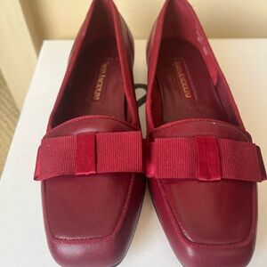 Enzo Angiolini Red Bow Flats